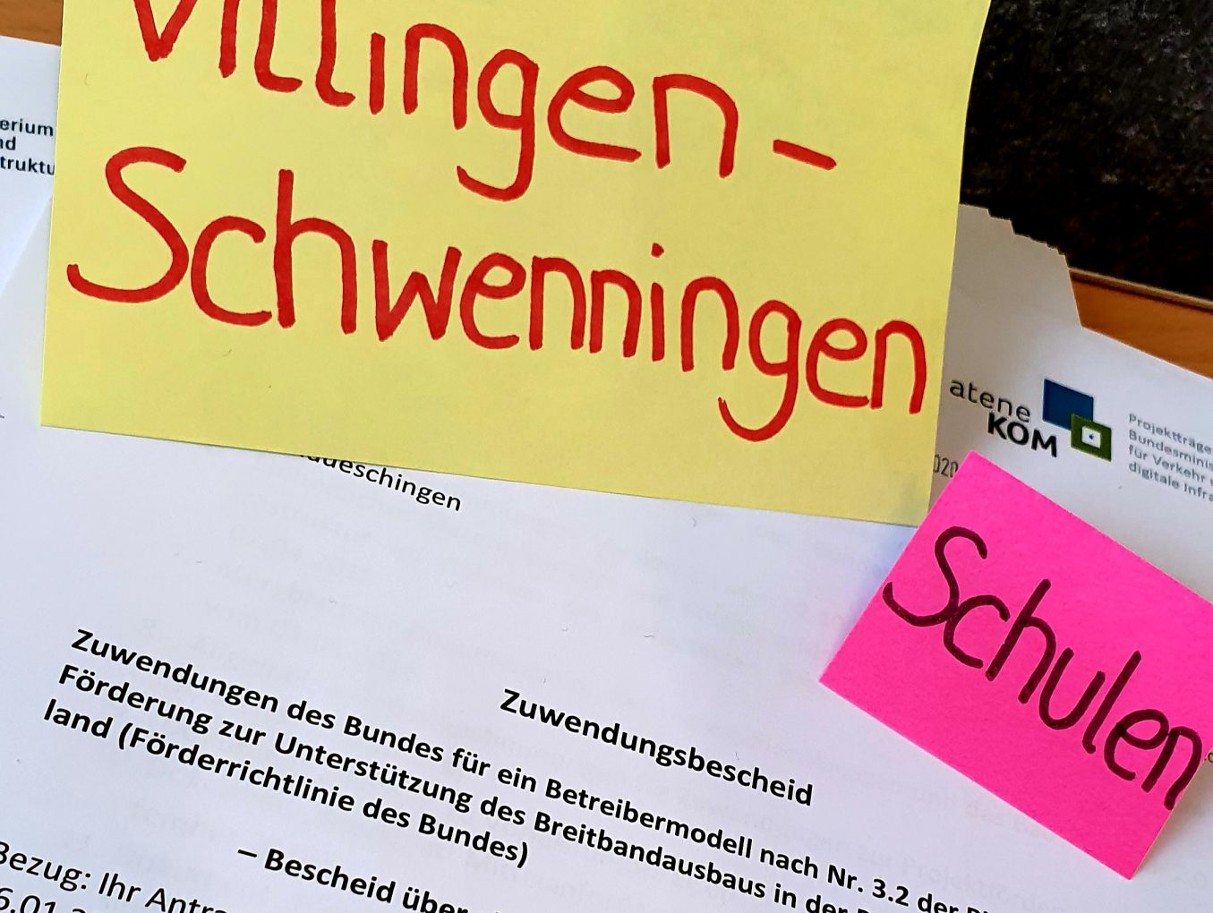 Vorläufiger Zuwendungsbescheid für die Schulen in Villingen-Schwenningen